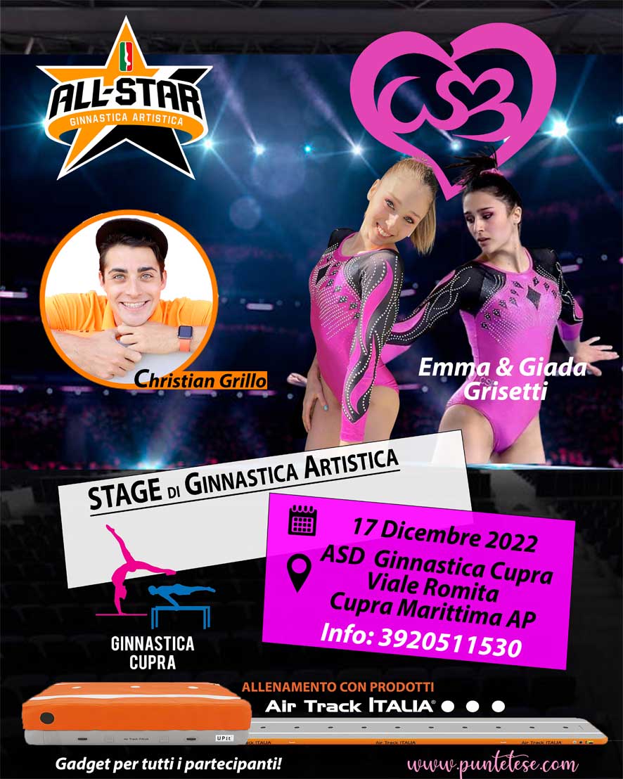 Stage di Ginnastica Artistica con Emma e Giada Grisetti