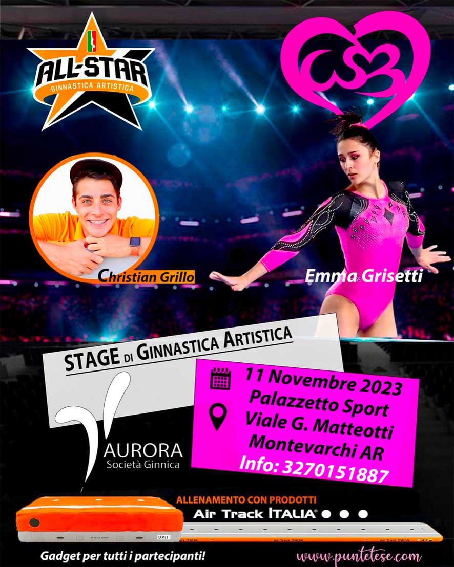 Locandina Stage di Ginnastica Artistica a Montevarchi (AR)