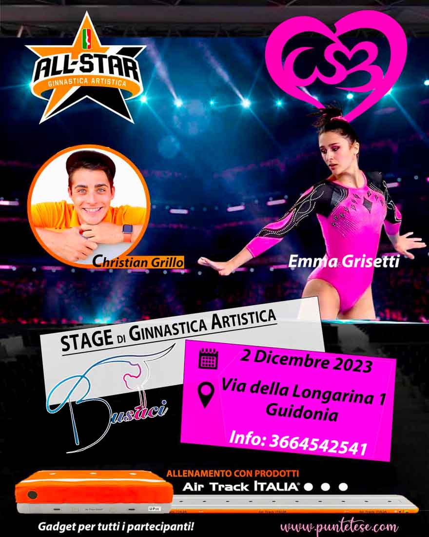 Locandina Stage di Ginnastica Artistica a Guidonia (RM)